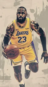 LeBron James Basketball Portrait