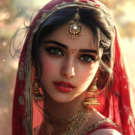 Portrait of a Woman with Emerald Eyes