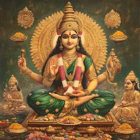 Serene Goddess in Lotus Position