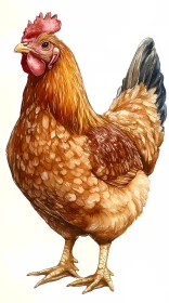 Artistic Chicken Illustration