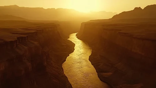 Sunset over the Canyon River