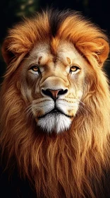 Regal Lion with Golden Mane