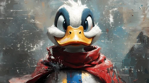 Whimsical Duck Portrait Art