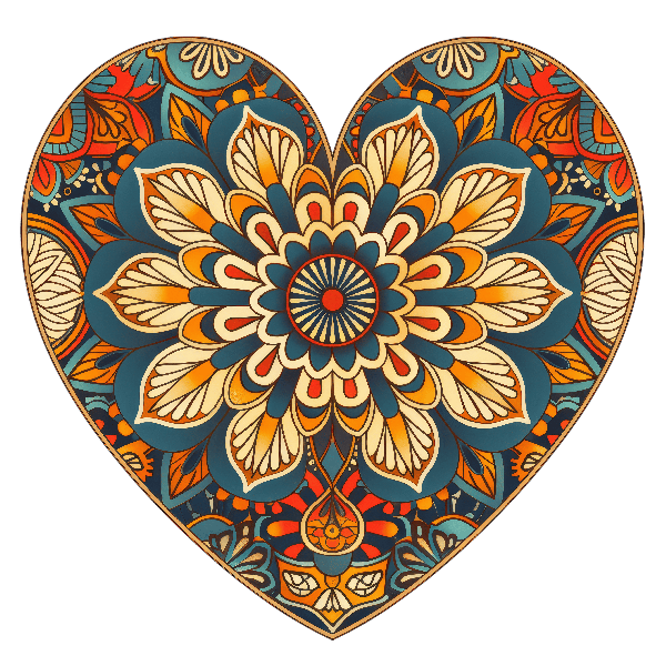 Intricate Floral Heart Pattern