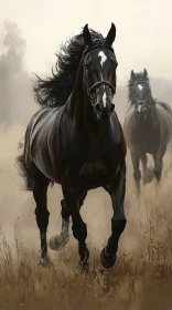 Majestic Horses Running Free