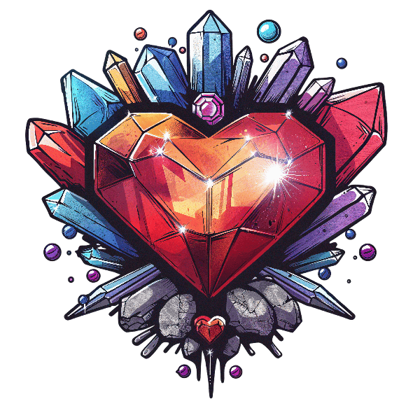 POD Design Radiant Gem Heart Tee