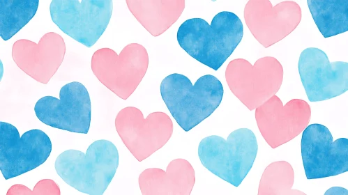 Pastel Hearts Background