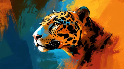 Expressive Leopard Painting