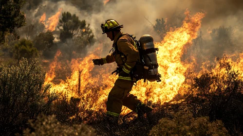 Emergency Response to Fierce Forest Fire