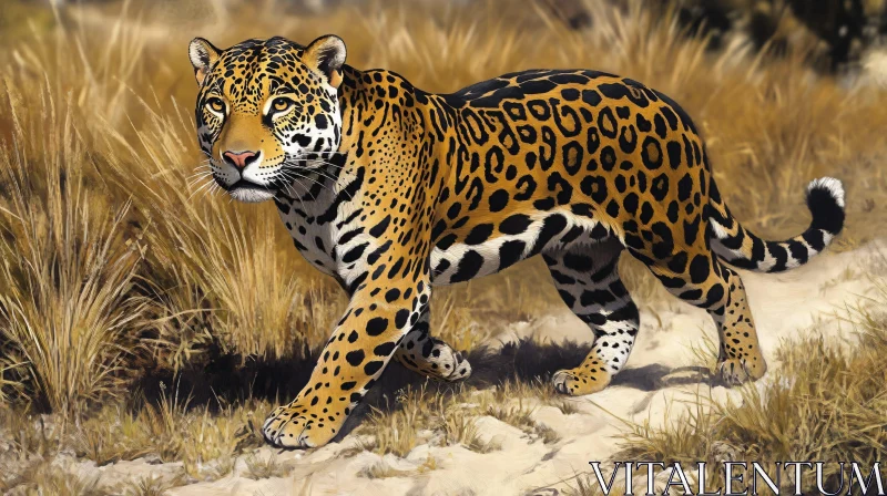 AI ART Wild Jaguar in Natural Habitat