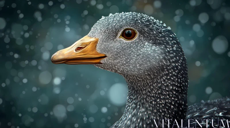 Detailed Bird Image in Artful Blur AI Image