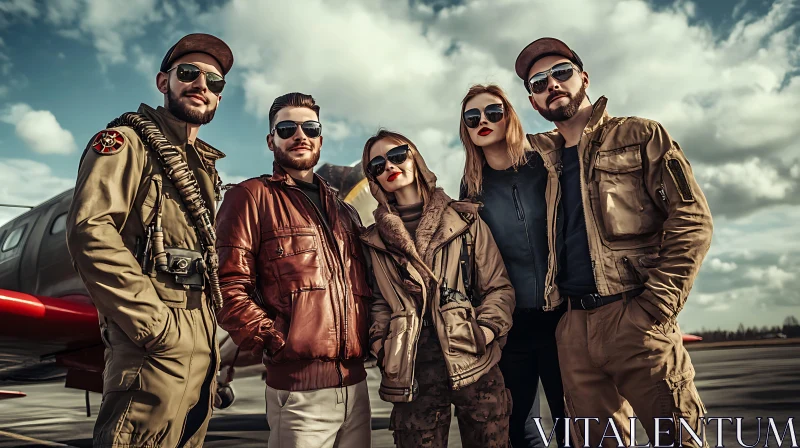 AI ART Fashionable Group by Airplane