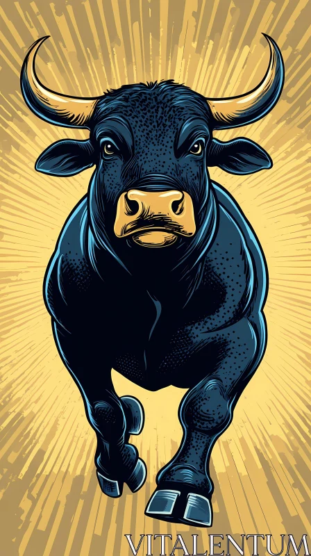 AI ART Artistic Bull Depiction