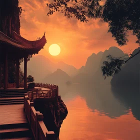 Sunset Serenity at Mountain Lake