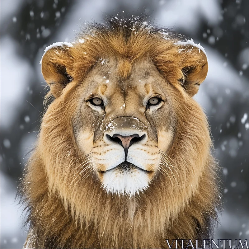 AI ART Snow Lion Portrait