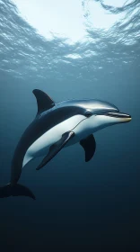Elegant Dolphin in the Ocean Depths