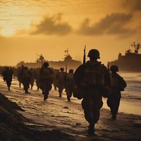 Sunset Beach: Soldiers Marching