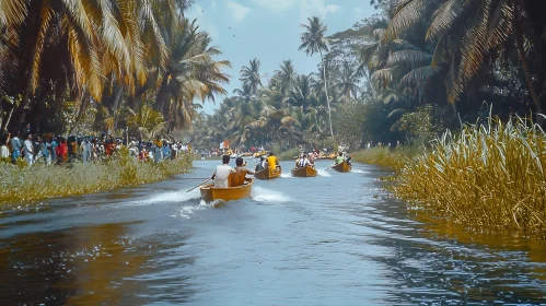 Rowing Competition in Tropical Paradise