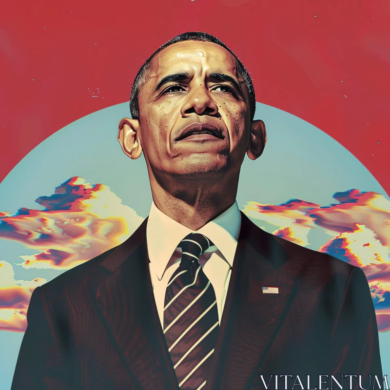 AI ART Barack Obama Abstract Art Portrait