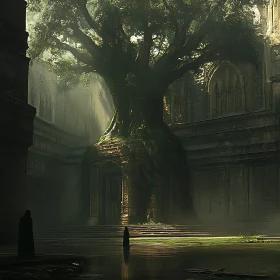 Colossal Tree and Ancient Ruins