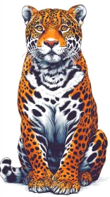 Illustrated Leopard Portrait