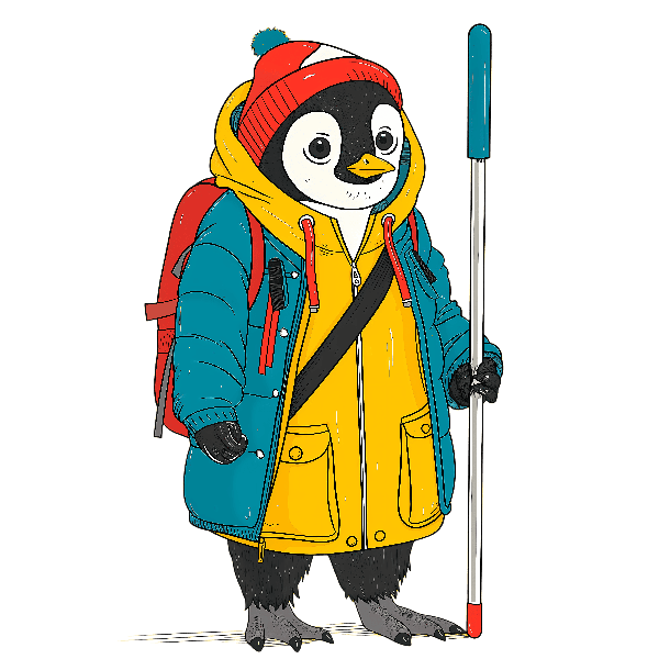 Fashionable Winter Penguin