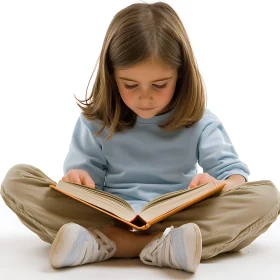 Girl immersed in a book