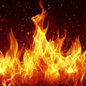 Dynamic Blaze of Flames and Sparks