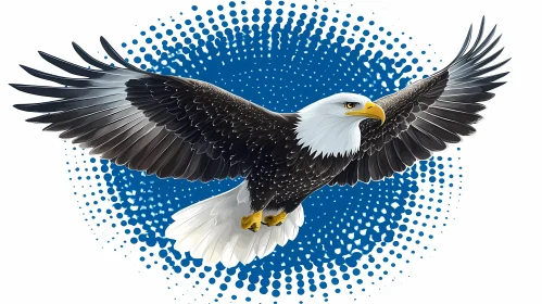 Stylized Bald Eagle Illustration