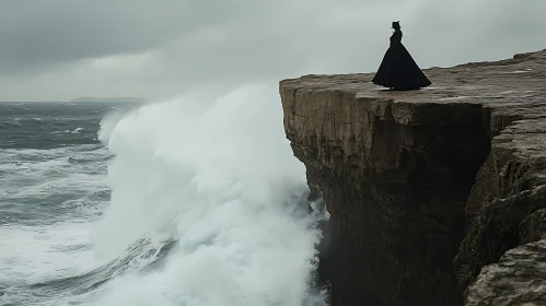 Solitude on the Brink: Woman and the Ocean