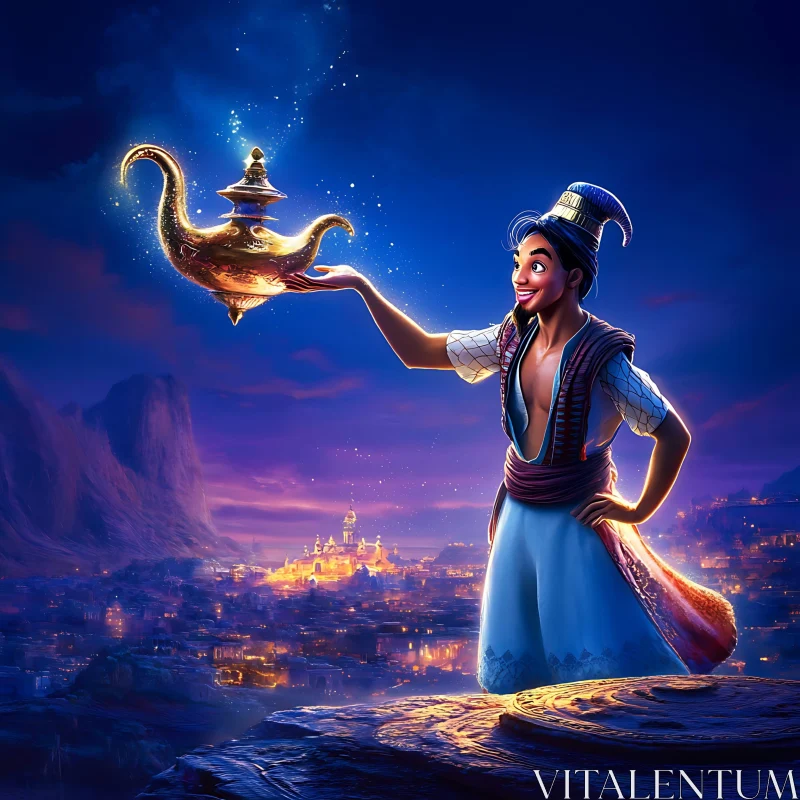 AI ART Magical Night with Aladdin