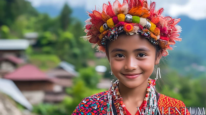 AI ART Portrait of a Child in Cultural Attire