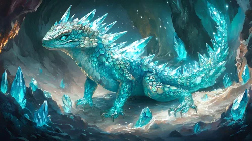 Icy Dragon in Grotto