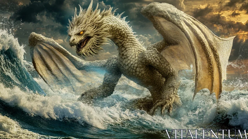 AI ART Sea Dragon Rising