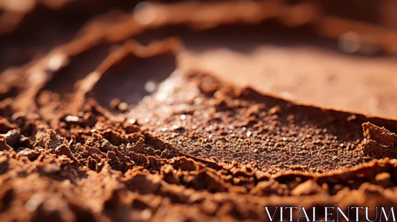 Close-Up Journey into the Textured World of Dark Chocolate AI Image