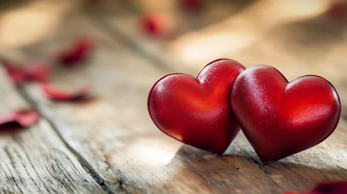 Hearts on Wood: A Symbol of Love