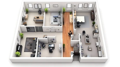 Contemporary Office Space Floor Plan