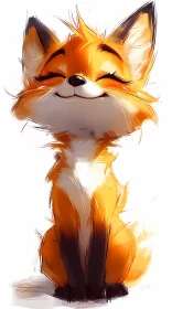 Playful Orange Fox Art