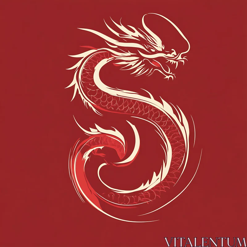 AI ART Crimson Dragon: A Symbolic Representation