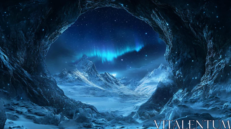 AI ART Marvelous Snowcapped Peaks Under the Northern Lights