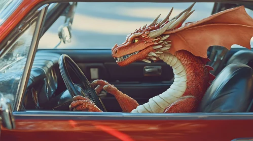 Red Dragon Behind the Wheel