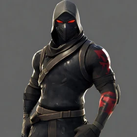 Masked Warrior: A Study in Black and Red