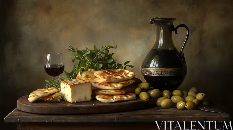 AI ART Rustic Food Still Life