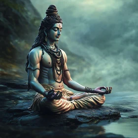 Meditative Shiva Art Print