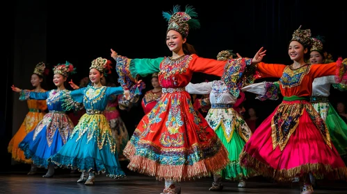 Traditional Dance Group in Festive Attire