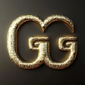 Gold Embossed GG Logo Art