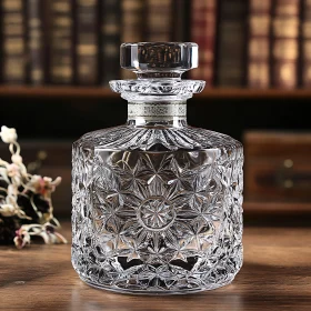 Elegant Crystal Decanter with Decorative Stopper