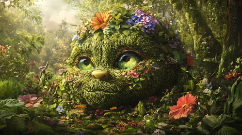 Mystical Forest Guardian with Floral Crown