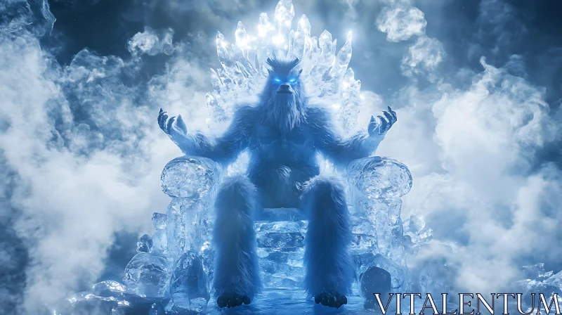 AI ART Frozen Majesty: A Yeti's Icy Reign