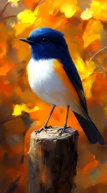 Blue and Orange Bird